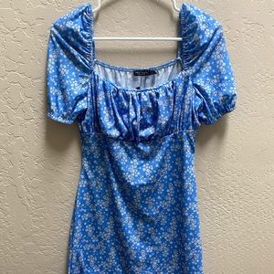 Nasty Gal - Floral Puff Sleeve Mini Dress - Size fits like a 4/6